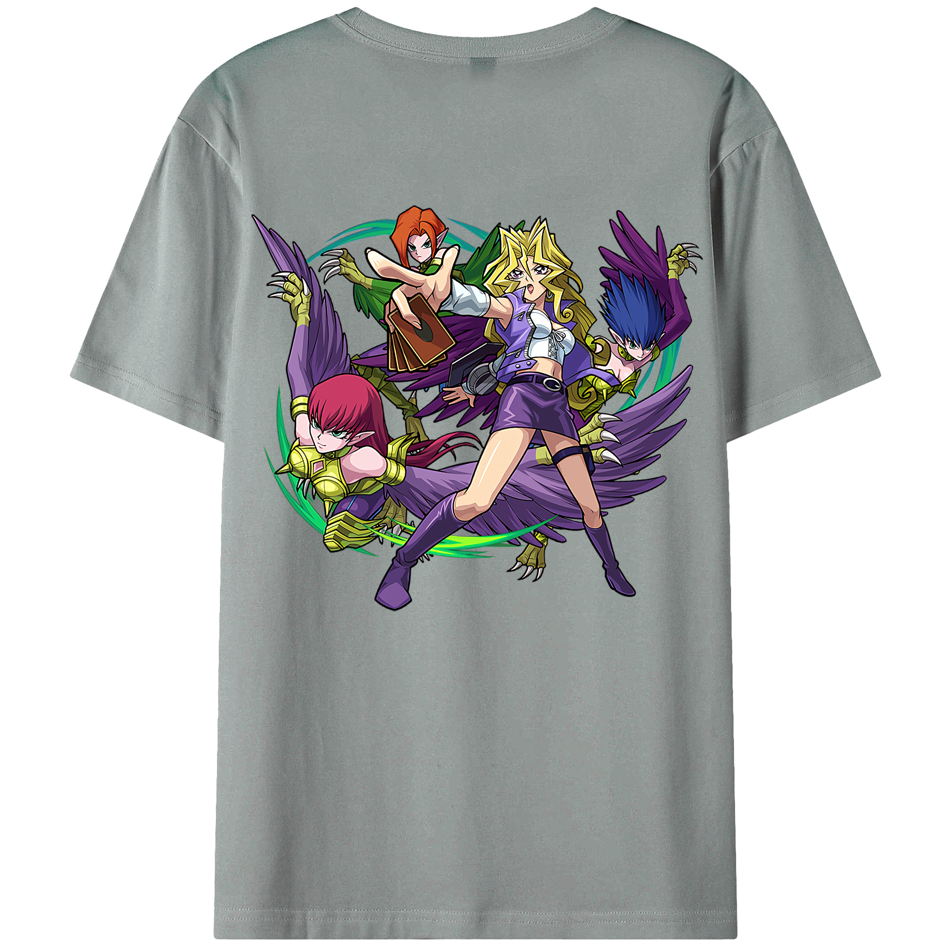（画像用） 遊☆戯☆王 Yu-Gi-Oh! 綿100％ メンズ半袖Tシャツ（バックプリント） 通気性